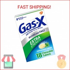 Gas-X Extra Strength Chewable Gas Relief Tablets with Simethicone 125 mg, Pepper