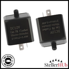 2PCS 12V LED Flasher Relay 2 Pin,Adjustable Turn Signal Relay for Repairing Moto