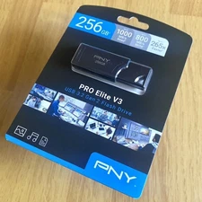 PNY 256GB PRO Elite V3 USB 3.2 Gen 2 Flash Drive (1000 MB/s Read 800 MB/s Write)