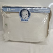 Gerber Perfold Birdseye 3-ply Cloth Diapers 12 Pack New In Package Vintage 10 Ct