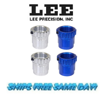 Lee Precision 4er-Pack Spline Drive Verschlussbuchsen Silber Und Blau 90095