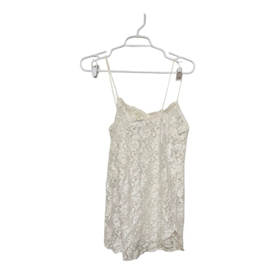 Cinema etoile size medium camisole vintage cream lace sequin nighty lingerie - Image 2 of 4