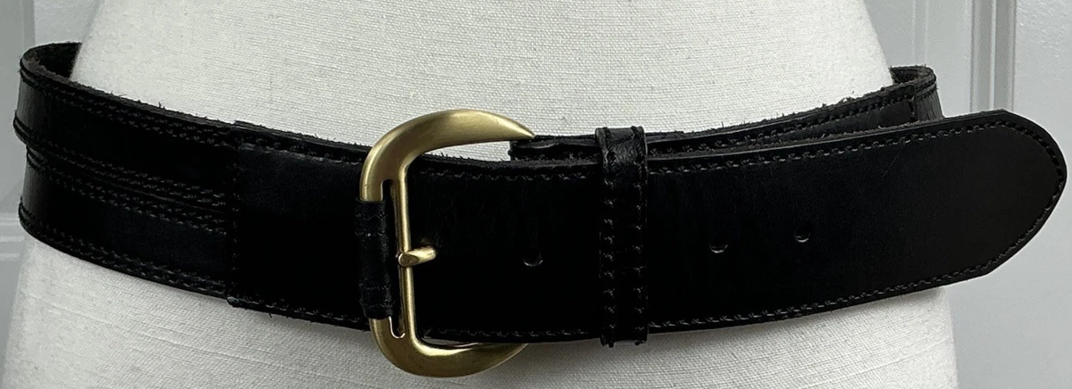 Talbots Black Suede Leather Belt with Gold Buckle, Sz Small Talbots Women main image 4