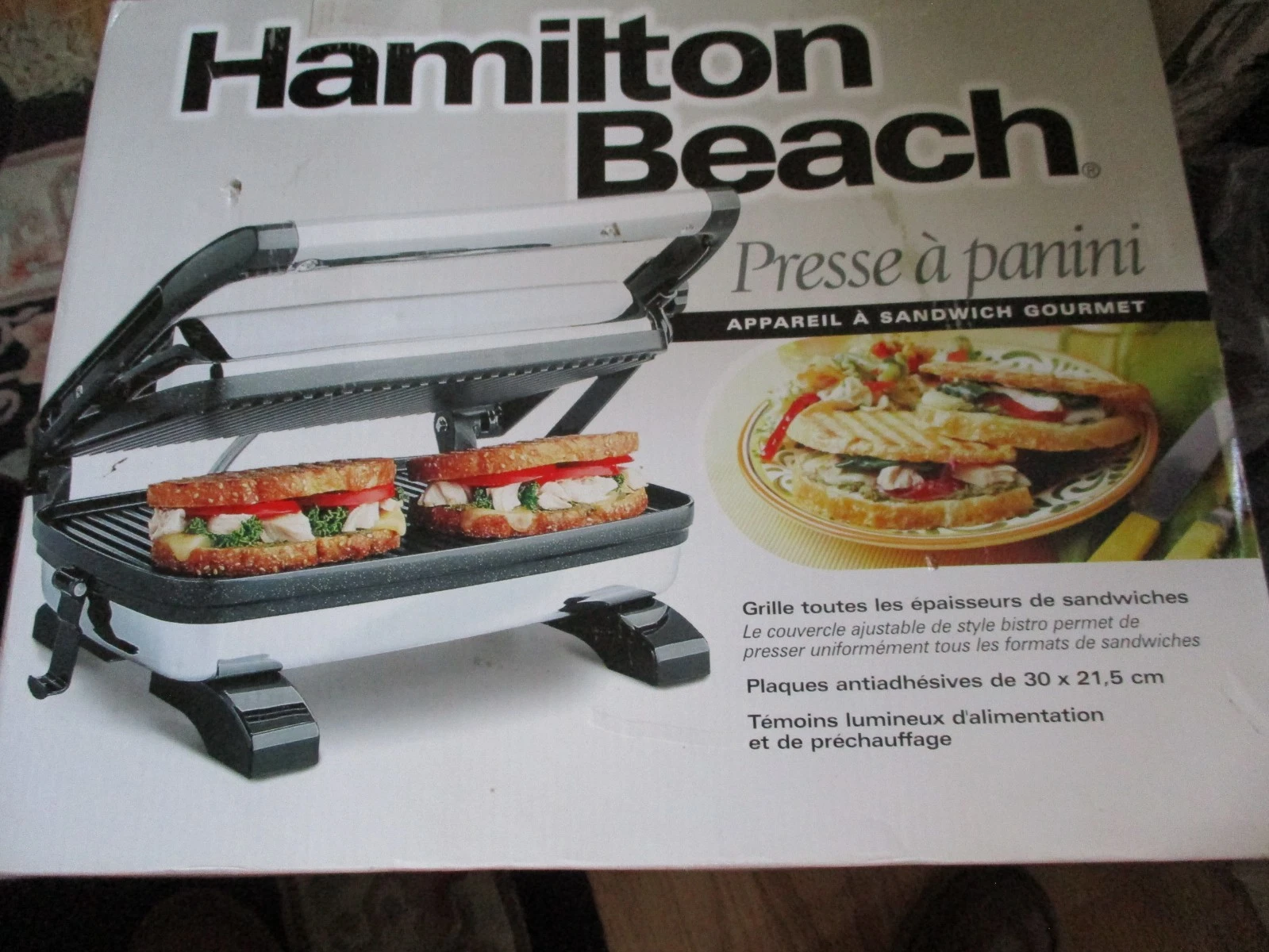 Hamilton Beach Panini Press Gourmet Sandwich Maker#25450 BRAND NEW IN DAMAGE BOX
Opens in a new wind