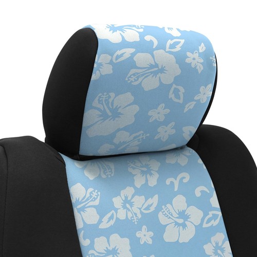 For Ram 3500 19-24 Seat Cover CR-Grade Neoprene 2nd Row Black & Hawaiian Sky - Picture 2 of 12