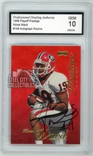 Hines Ward 1998 Playoff Prestige Rookie Autograph Card #198 PGA Gem 10. rookie card picture
