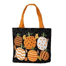 Briarwood Lane Fall Celebration Pumpkins Canvas Tote Bag 15" x 14" x 7"