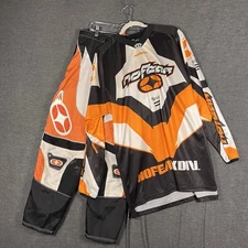 Vintage 90s No Fear Motocross Jersey and Pants Mens XL Black Orange MXDIV