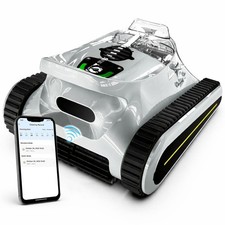 Pool Vacuum for Inground Pools Cordless Robotic Pool Cleaner APP Control Grey