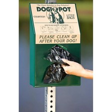 Dogipot 1002-2 Aluminum Junior Bag Dispenser- Forest Green