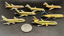 Airline Aircraft Pins/Tie Tabs Lot Of 7 (Yellowed/Read)