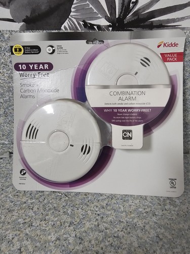 ✨️ Kidde 10-Year Worry-Free Smoke/Carbon Monoxide Detector, Voice Alarm, 2 PACK
