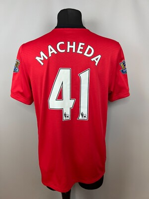 MANCHESTER UNITED 2009 2010 MACHEDA HOME SHIRT SOCCER FOOTBALL