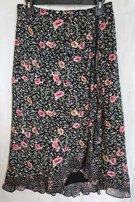 REQUIREMENTS WOMEN'S RUFFLES LINED ASYMMETRICAL SKIRT MULTICOLORS SIZE 8 #3960