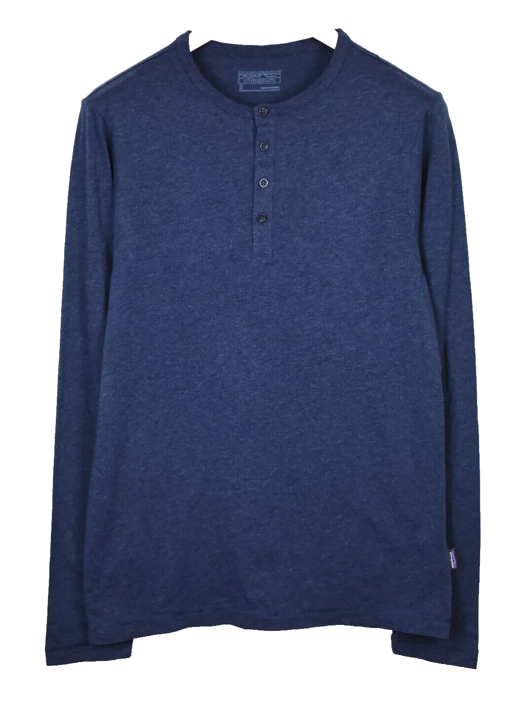 Jersey Patagonia Para Hombre Pequeño Orgánico Azul Melange Con Medio Botones