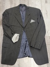42R Men's Vintage Brooks Brothers Blazer Gray 100 Wool 3 Button Sport Coat