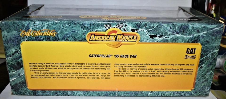 Chevy Monte Carlo 1995 1/18 #95 David Green Caterpillar, Am. Muscle Sealed Mint - Image 3 of 4