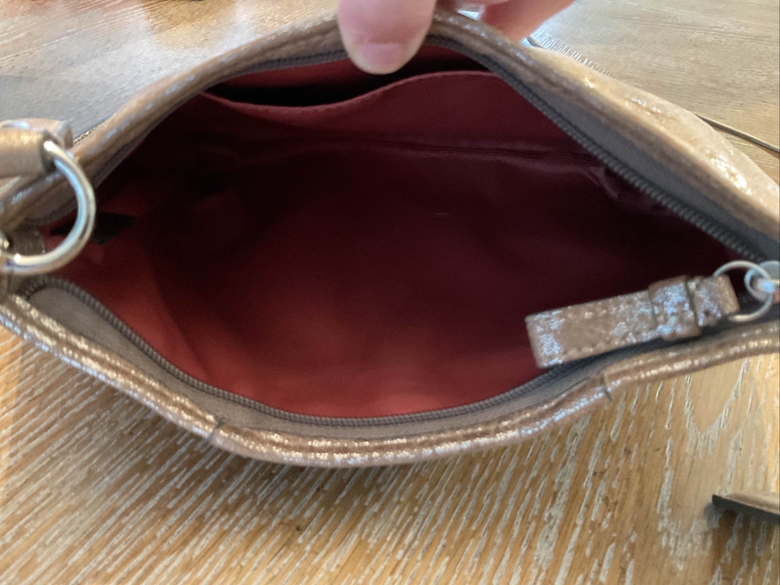 Coach Gold Leather Crossbody Bag. Gem