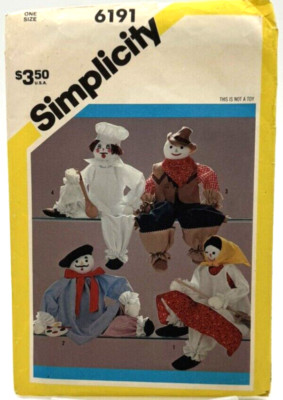 Simplicity Pattern #6191 - Decorative Craft Dolls