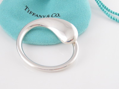 Tiffany & Co Silver NEW Eternal Circle Key Ring Keychain Key Chain 