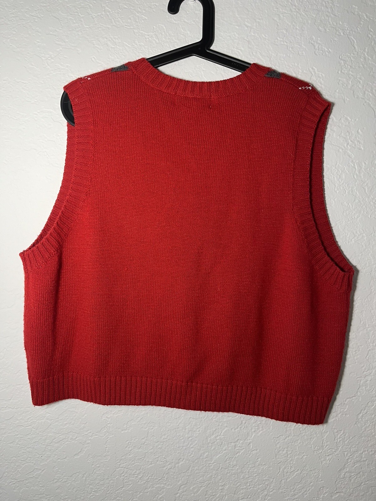 Nipon Studio Woman Red Checkerboard Sleeveless Ve… - image 3