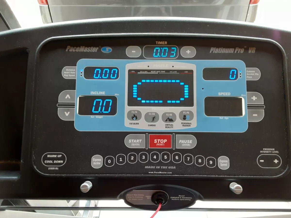 Pacemaster platinum pro vr treadmill manual sale