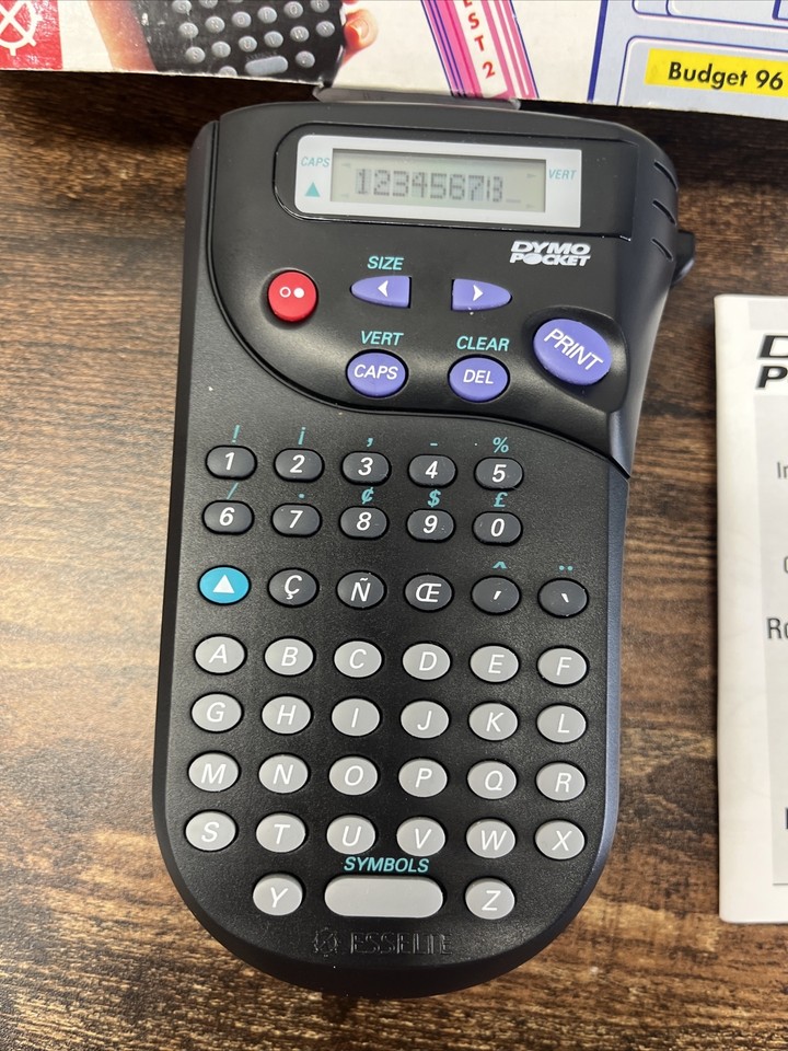 Esselte Dymo Label Maker Pocket Handheld Electronic Battery Portable eBay