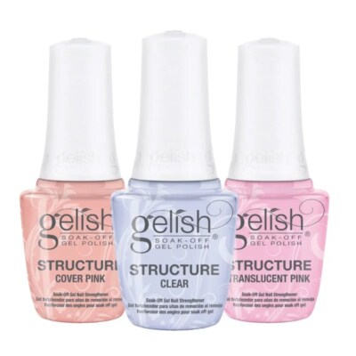 Harmony Gelish Brush On Structure Gel 3pcs (Clear/Cover/Translucent) Great Deal