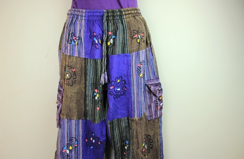 Pantalones de yoga S-5XL UNISEX de algodón hippie boho informales de festival ancho HT17 - Imagen 5 de 15