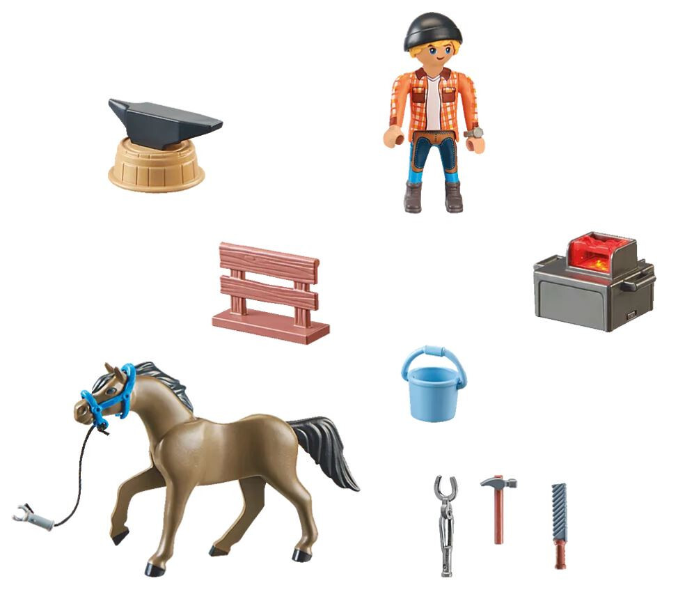 PLAYMOBIL Horses of Waterfall 71354 Set de Limpieza con Isabella y