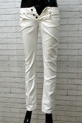 Pantalone Donna Dondup Taglia 38 Jeans Slim Women's Pants Denim Bianco Usato  | eBay
