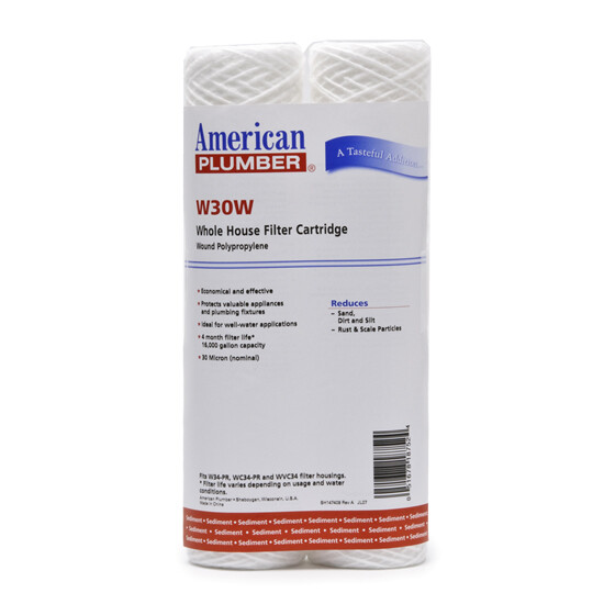 American Plumber W30W 30 Micron Standard 10 x 2.5 String Wound Sediment Filter