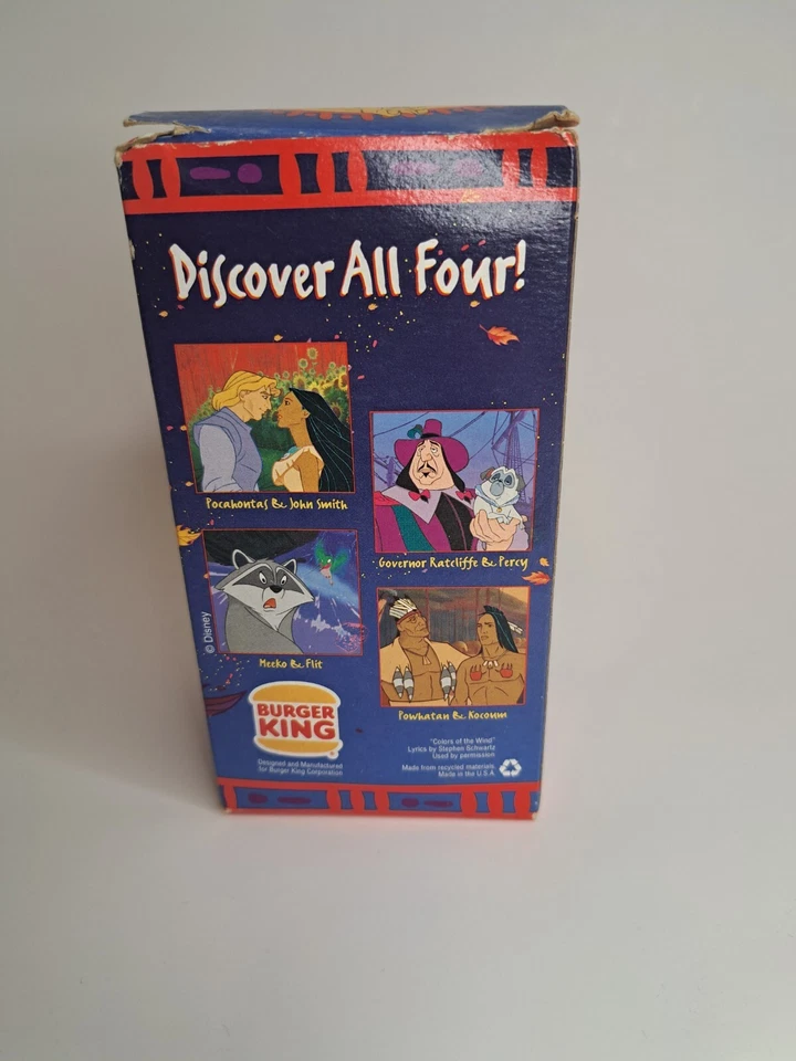 Pocahontas 1994 en caja Walt Disney Collector Series vasos Burger King nuevo en caja Foto 3 de 4
