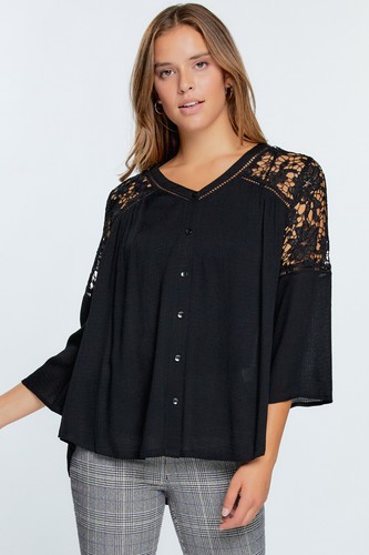 Top contadino nuovo con etichette designer Davi Dani boho flutter all'uncinetto floreale all'uncinetto S M L 1X 2X 3X - Foto 10 di 13