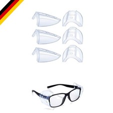 Schutzbrillen Seitenschutz TPU 3 Paar Flexibel Windschutz für Augen Schutz