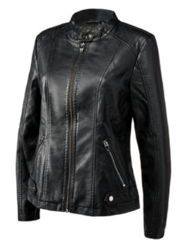 Faux Leather Moto Jacket Size 