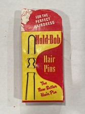 1 box of 80 Vintage 1 3/4 Hold-Bob Hair Pins Black THE HUMP HAIRPIN