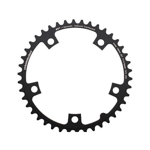 Plateau route Stronglight 42 dents 130mm noir pour transmission 10 et 11 vitesses