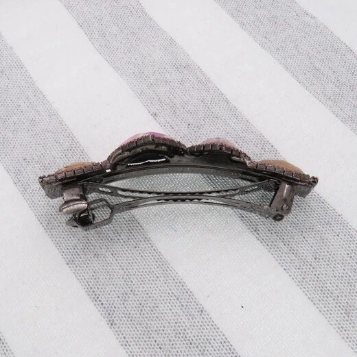 Clip de broche de pasador de metal para cabello de corazón completo cristal austriaco boda fiesta vintage Foto 3 de 4