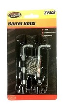 2 Pack Black Security Gate Door Guard Latch Metal Barrel Bolt Lock Hardware 4"