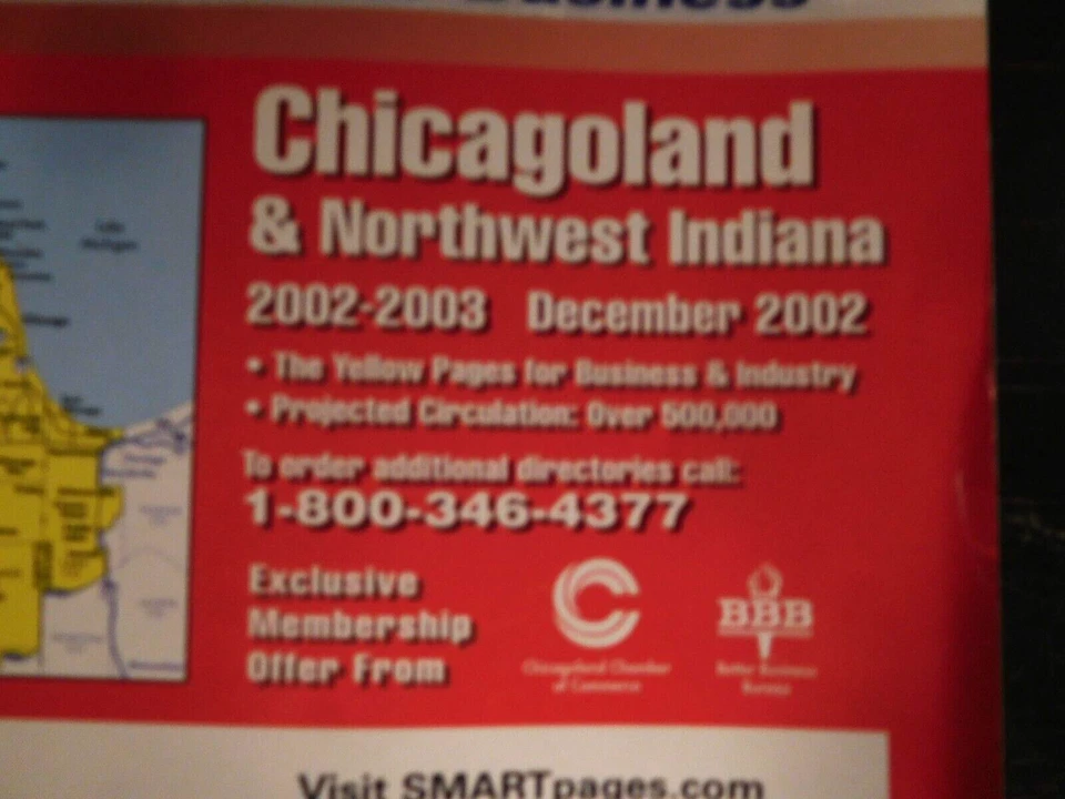 Hard to Find Vintage 2002-03 SBC Business to Business Chicago, NW IN. Phone Book - Image 2 of 4