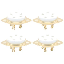 4Pcs Gold Plated 5Pin Tube Socket TOP Chassis Mount For 807 FU7 FD422 Tube Amp