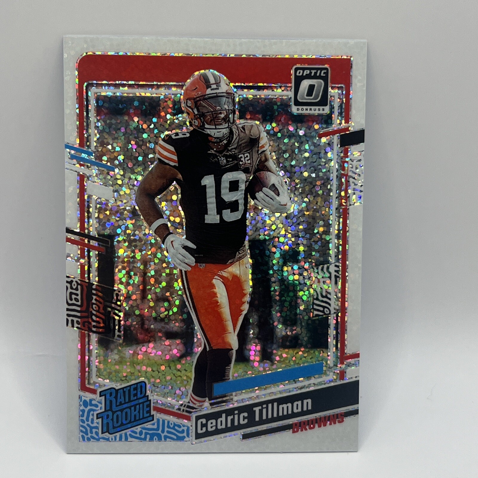 2023 Donruss Optic - Rated Rookie White Sparkle SSP #224 Cedric Tillman