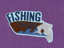 FISHING TALES title die cuts scrapbook cards