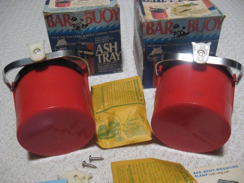 Vintage 70er 1974 BAR BOOY Boot/Camper/Trailer wind- & auslaufsichere Aschenbecher Posten - Bild 10 von 14