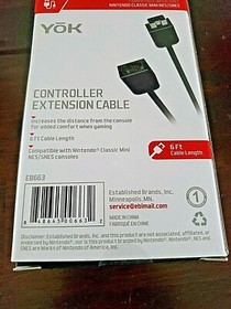 Yok Nintendo Classic Mini NES / SNES  6 Ft Controller Extension Cable NEW!    A8