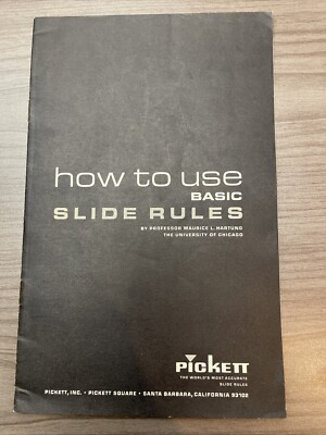 How to Use Ln-L Slide Rules Pickett Maurice L. Hartung MANUAL