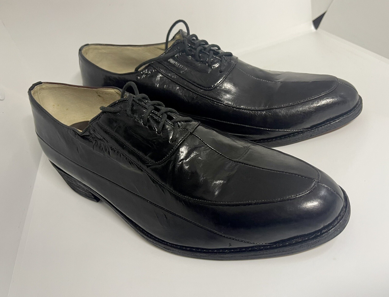 Zapatos de vestir piel de anguila estilo derby para hombre Sam zapatos talla 11