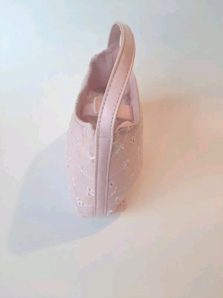 Mini bolso pequeño con ojales de algodón PInk Foto 2 de 4