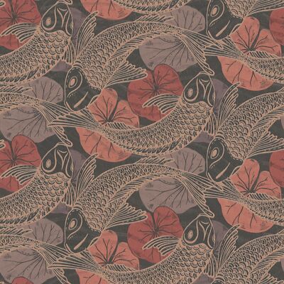 Profhome 378595-GU Asia Tapete China Tapete schimmernd rot bronze grau 5,33 m2